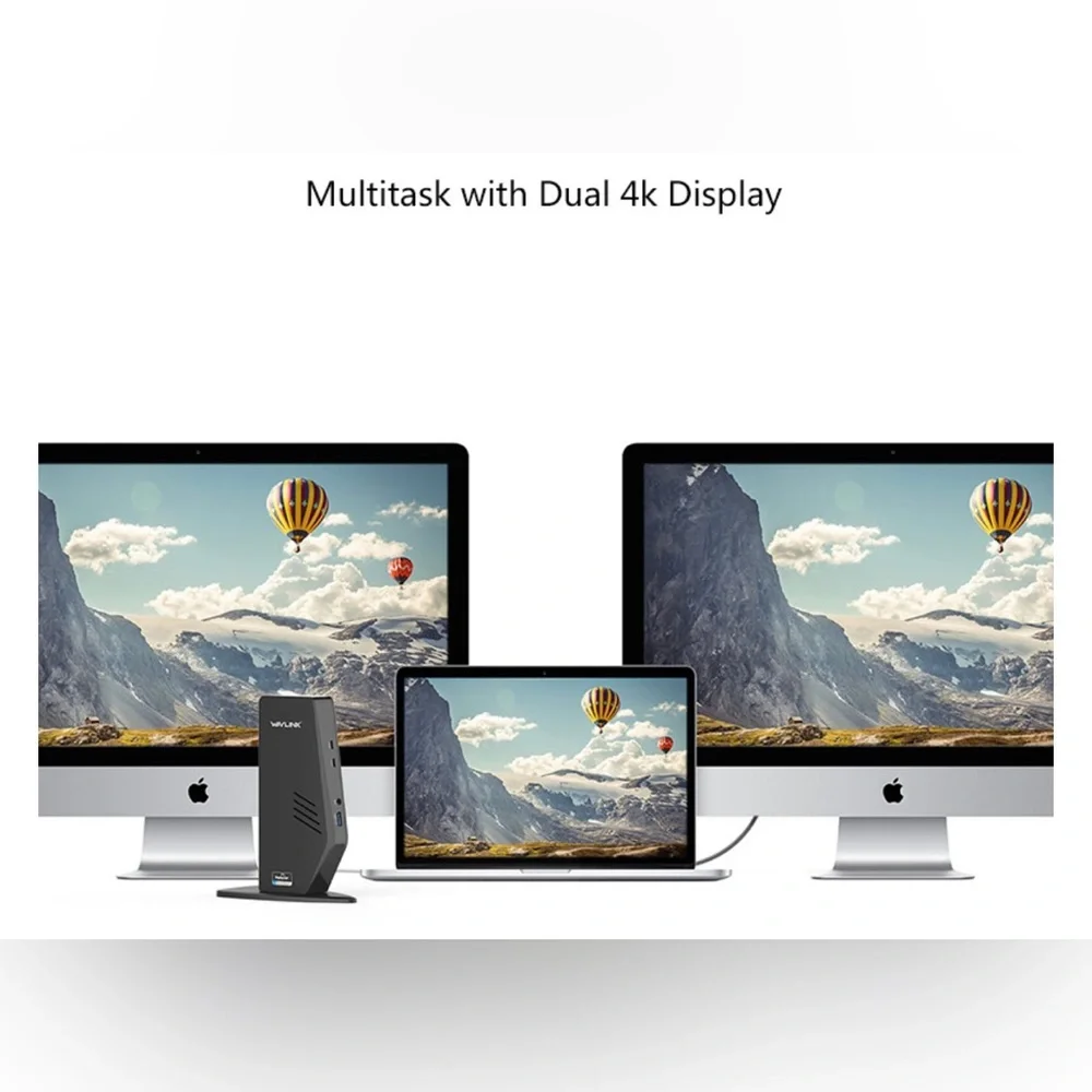 WL-UG69DK5 USB-C Dual 4K Ultra HD Multiple-Display Universal Docking Station-NWT